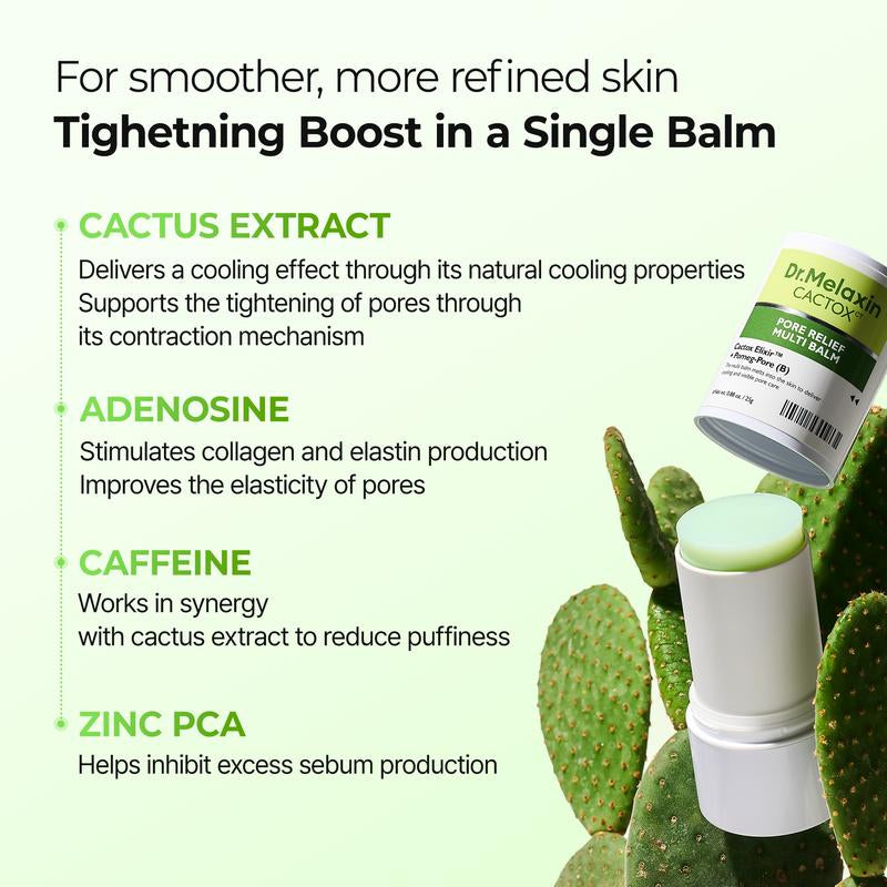 [Dr.Melaxin Official] CACTOX Essential 5-Step Pore Tightening Starter Set with Cactus Cooling Reduce Puffiness & Pore Tightening for Visible Pore Care Skin Repair