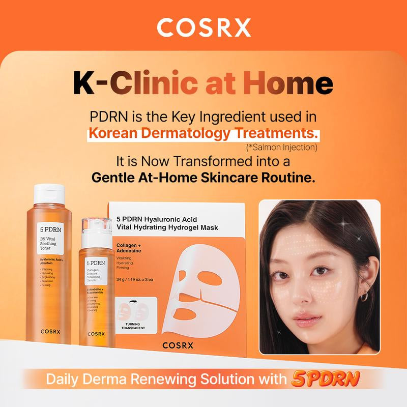 [COSRX Official] 5 PDRN Collagen Vitalizing Hydrogel Eye Patch (60Pcs) - Dark Circle Eraser & Anti-Wrinkle | 5 Types of PDRN + Vitamin C + Glutathione + Niacinamide | ALL in ONE EYE PATCH