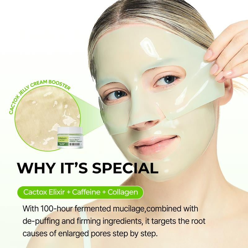 [Dr.Melaxin Official] CACTOX Essential 5-Step Pore Tightening Starter Set with Cactus Cooling Reduce Puffiness & Pore Tightening for Visible Pore Care Skin Repair