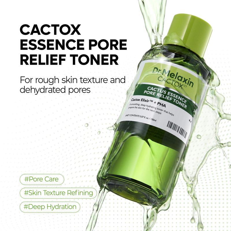 [Dr.Melaxin Official] CACTOX Essential 5-Step Pore Tightening Starter Set with Cactus Cooling Reduce Puffiness & Pore Tightening for Visible Pore Care Skin Repair